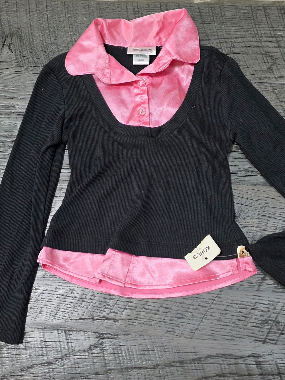 NWT Youngland Girls Pink Plaid Tulle-Trim Skirted Dress (Sz:6x) - Picture 4 of 6